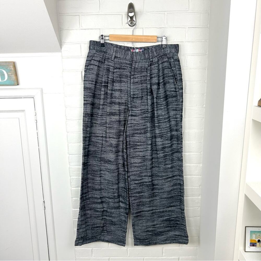 NWT Urban Outfitters Herringbone Wide Leg Knit Trouser Pants Size L